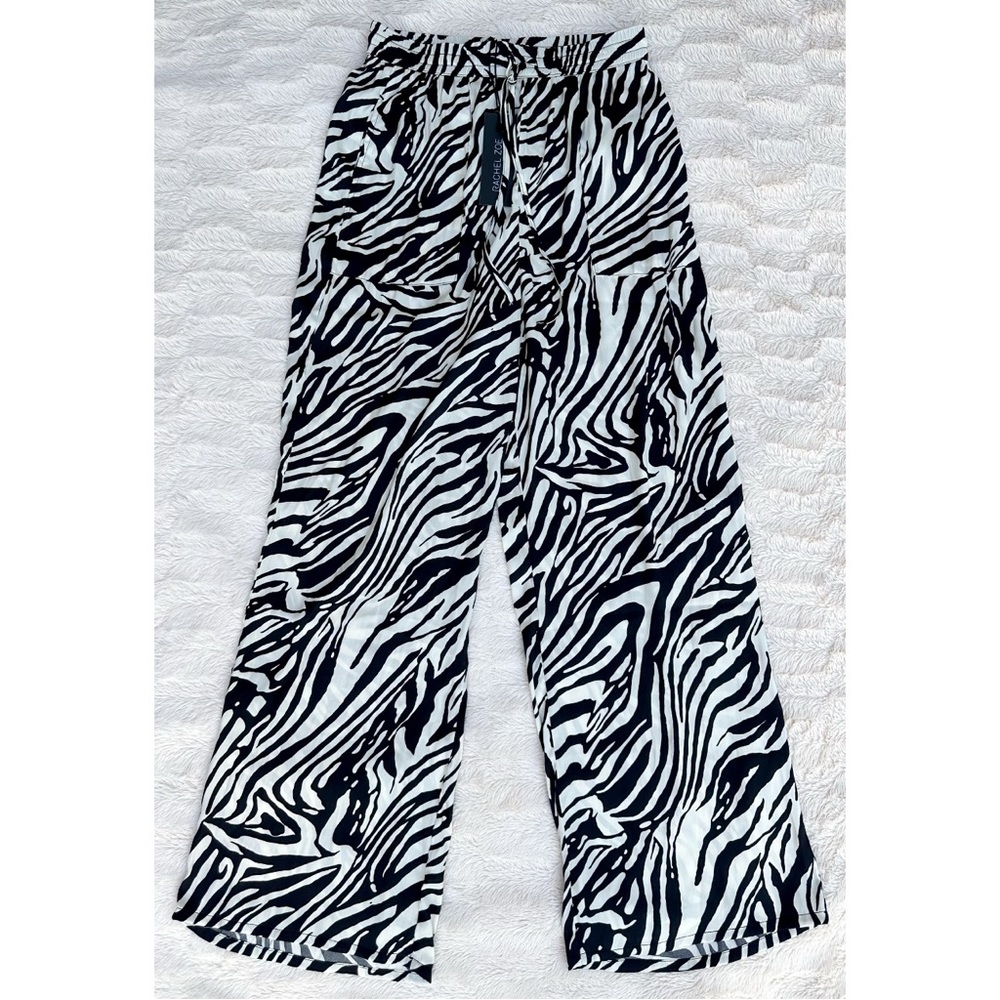 NEW Rachel Zoe Zebra Print Drawstring Pants